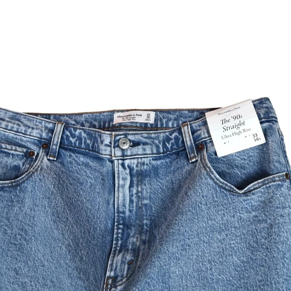 Abercrombie & Fitch Blue Straight Leg Jeans - Picture 4 of 10